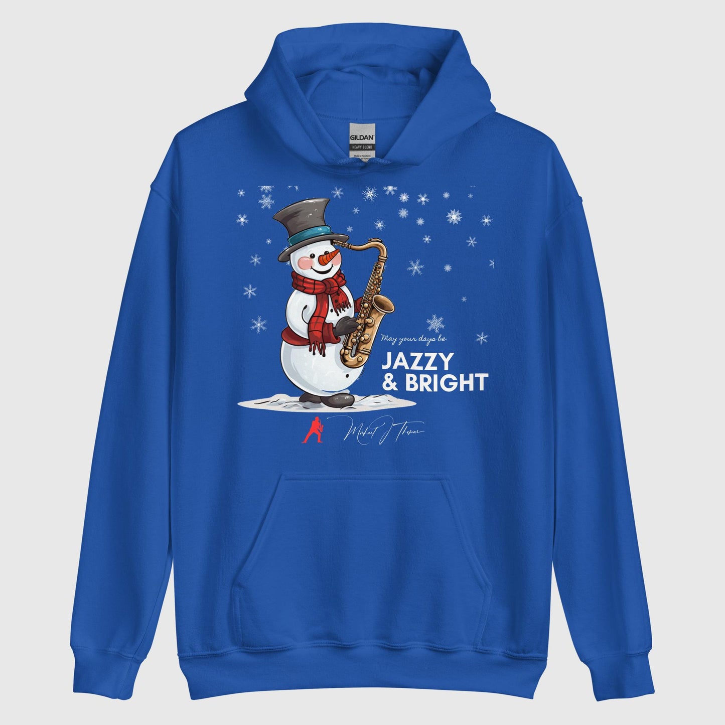 Snowman Jazzy & Bright Unisex Hoodie (Roya)