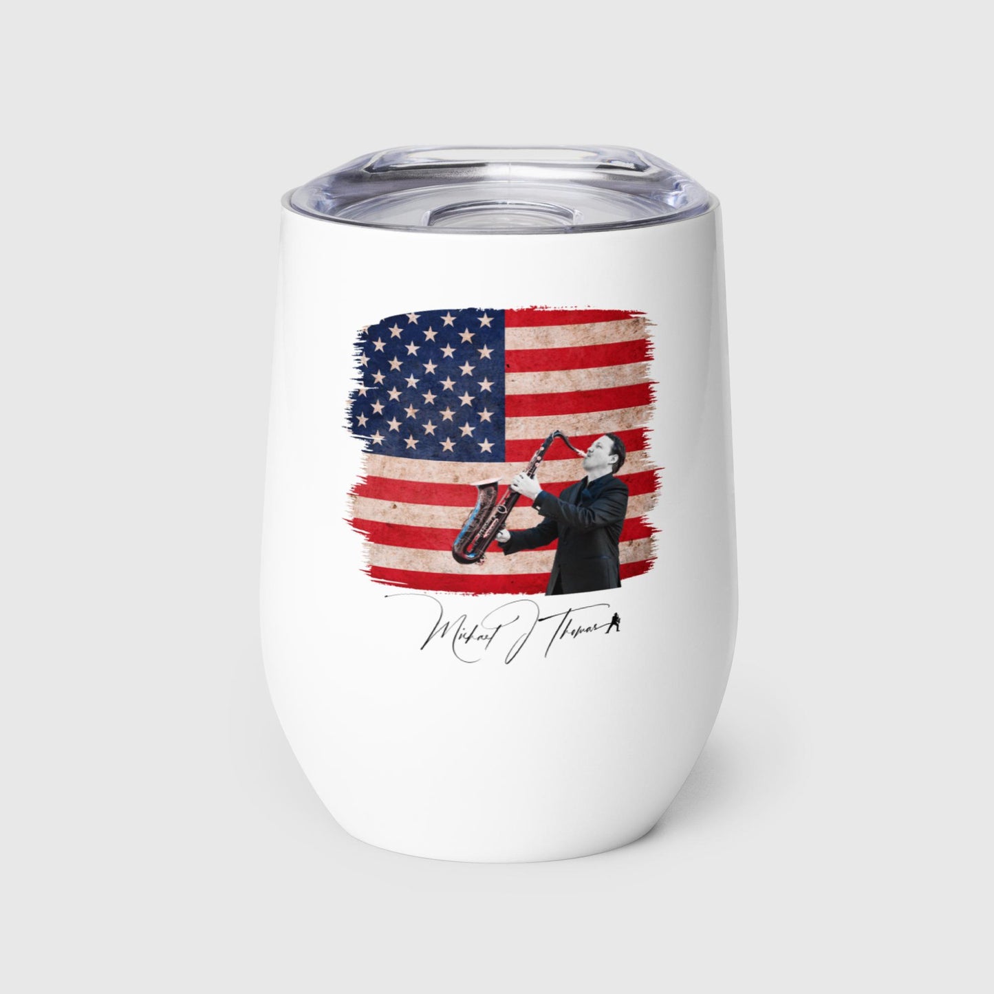 USA FLAG WINE TUMBLER - MJT SIGNATURE
