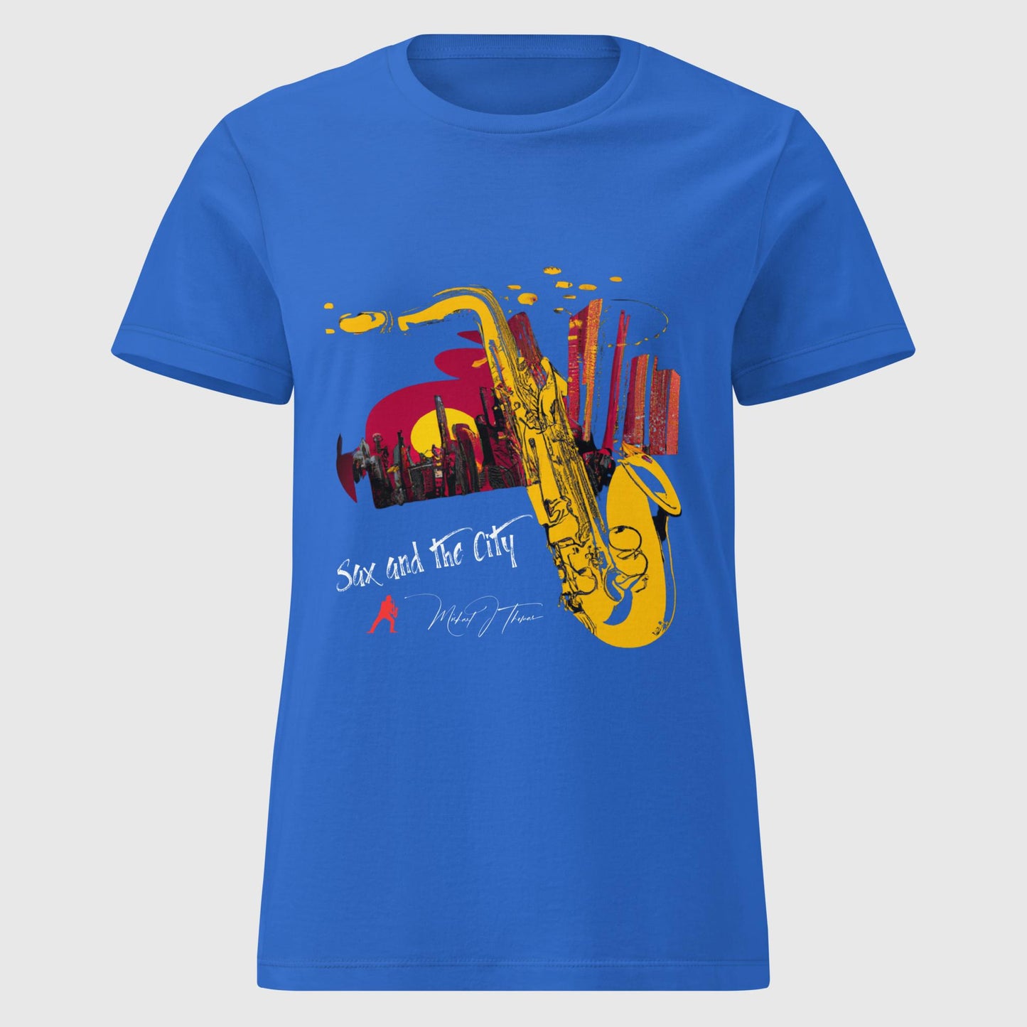 SAX AND THE CITY WOMEN'S SHORT SLEEVE T-SHIRT (Royal)
