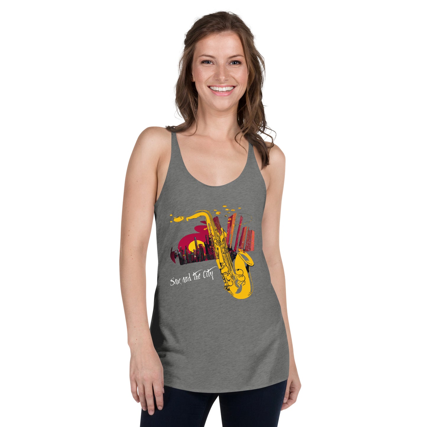 Sax and The City Women's Racerback Tank
