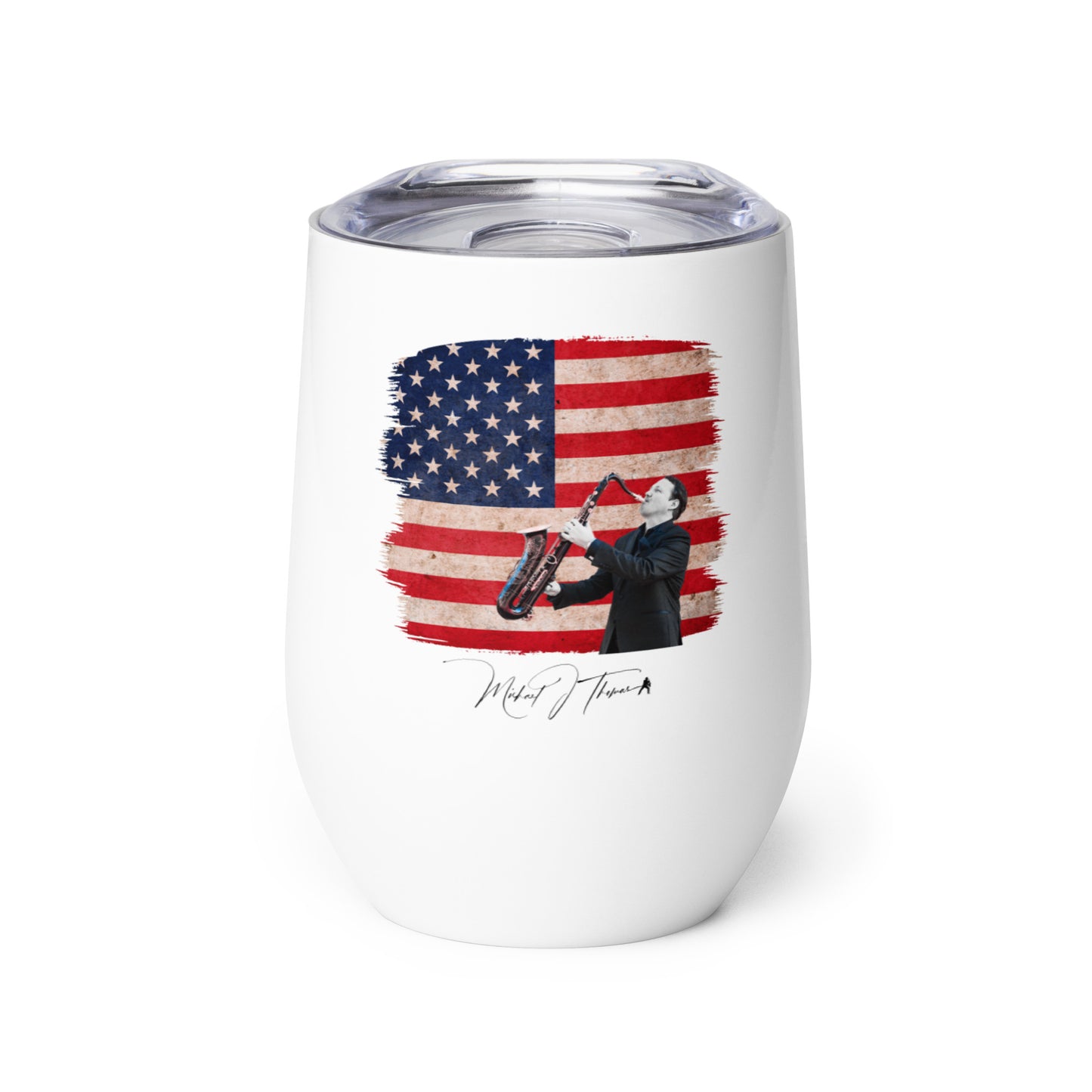 MJT Signature Wine Tumbler - USA Flag