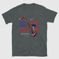 Dark Heather Grey JAZZ IS FREEDOM UNISEX T-SHIRT - SAX AND USA FLAG