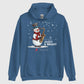 Snowman Jazzy & Bright Unisex Hoodie (Indigo Blue)
