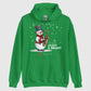 Snowman Jazzy & Bright Unisex Hoodie (Irish Green)