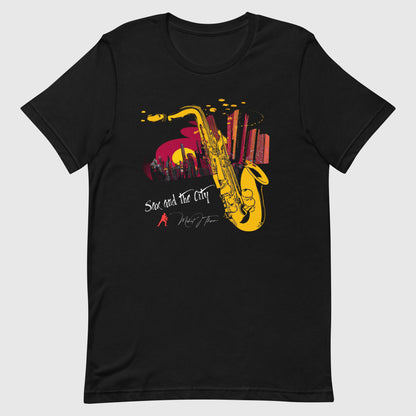 SAX AND THE CITY UNISEX T-SHIRT (Black)