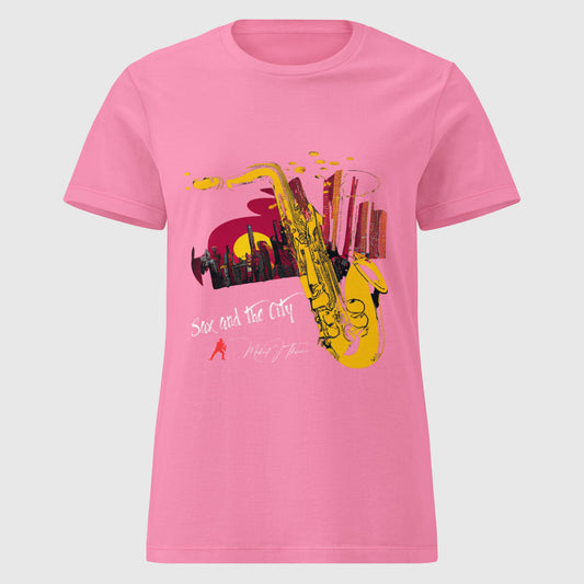 SAX AND THE CITY WOMEN'S SHORT SLEEVE T-SHIRT (Pink)