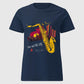 SAX AND THE CITY WOMEN'S SHORT SLEEVE T-SHIRT (Navy)