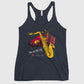 SAX AND THE CITY WOMEN'S RACERBACK TANK (Vintage Navy)