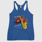 SAX AND THE CITY WOMEN'S RACERBACK TANK (Vintage Royal)