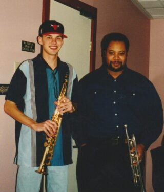 MJT with music mentor Terrence Johnson